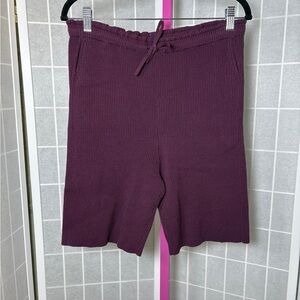 JUDY TURNER Women's Purple Ribbed Shorts